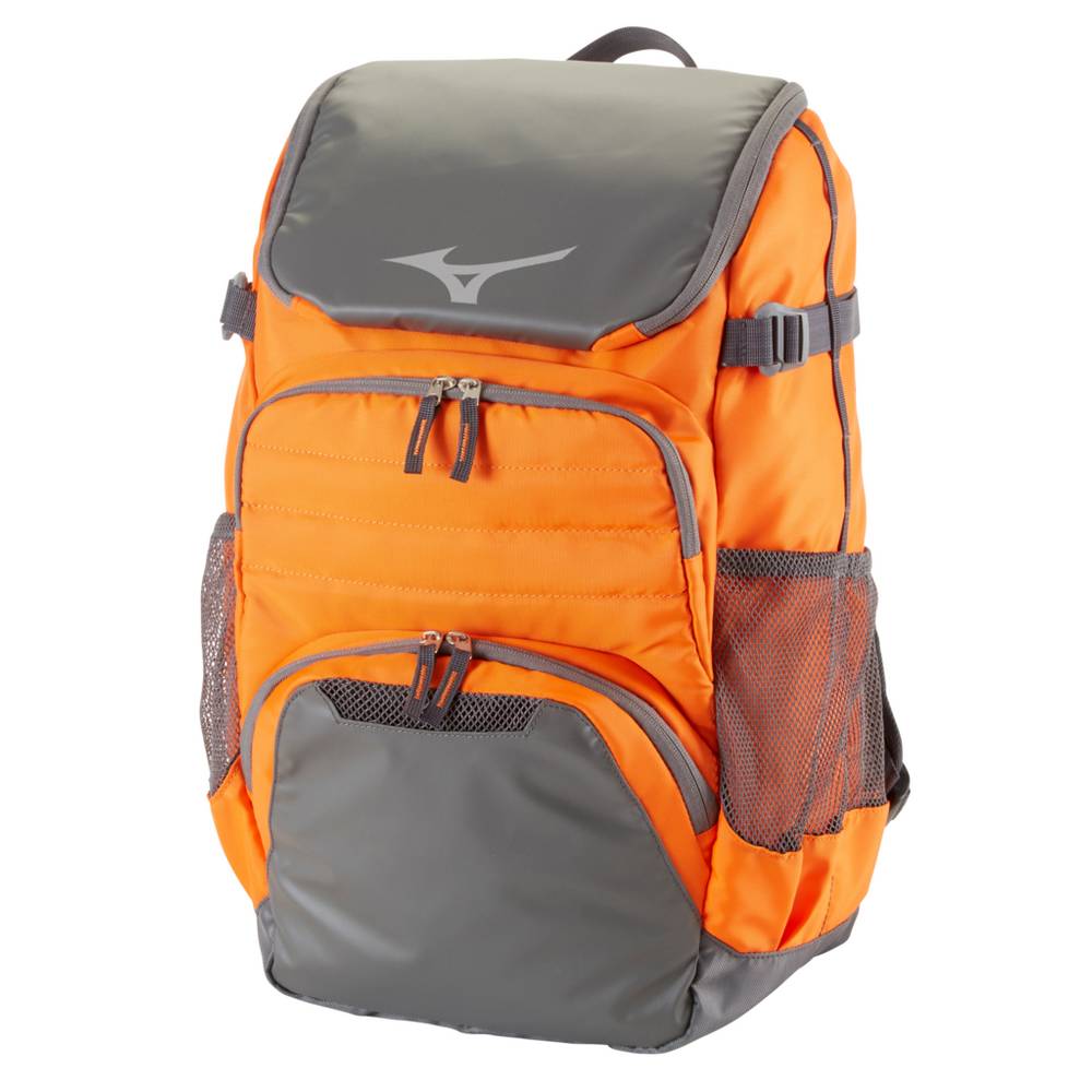 Mens Mizuno Organizer OG5 Baseball Backpack Orange/Black Philippines (ULBNPK872)